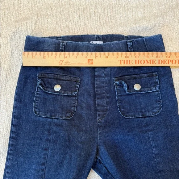 $218 Bevy Flog Adele Flared Hem Denim Jeans Size 27 Waist - Picture 5 of 11